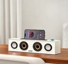 The OKS266 Retro Wooden Bluetooth Speaker Is A Nostalgic Desktop Computer Speaker With High-Fidelity Sound Quality. It Is Compatible With Desktops, Laptops, Mobile Phones, And Tablets, And Features Multi-Mode Connections Via USB/3.5mm/AUX. It Boasts A Classic Design. - View 10