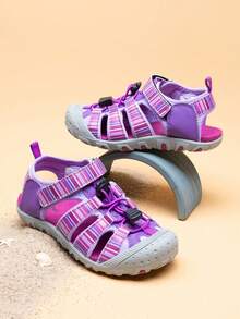 Boys Girls Closed-Toe Outdoor Summer Sport Sandals(Toddler/Little Kid/Big Kid) - Purple - View 2