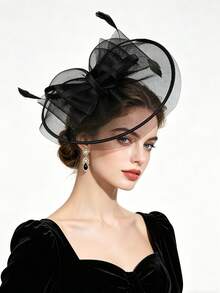 Women's Tea Party Hat, Suitable For Derby Horse Racing, Cocktail Party, Wedding, Fancy Dress Party, Dinner Party And Special Occasions, Vintage Sweet Cute Women's Hair Accessory Headband - A - View 6