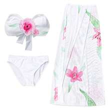 Swim Gear Sets - White Three-piece Bedding Set (including a Flower) - View 5