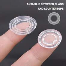 Transparent PVC Non-Slip Suction Cup Pads - Durable Round Furniture Feet Pads For Securing Glass Tabletops In Living Rooms And Offices - Round - View 1
