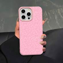 Funda para teléfono con estampado de leopardo rosa, compatible con Samsung, Apple, VIVO, OPPO, , Transsion, ,  y Honor. Fabricada en TPU, ofrece protección contra golpes y caídas. Un regalo ideal para familiares y amigos. - Rosa - Ver 2