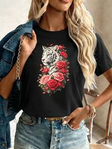 Women T-Shirts - Black - View 1