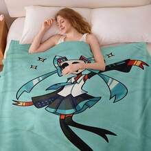 TADC Frog Jax Flannel Throw Blanket, The A-Amazing D-Digital Circus Cartoon Art Design, Soft Cozy Reversible Plush For Couch, Unique Pop Culture Gift For Fans,  Wall Home Decor For Bedroom Living Room - 多色2 - 查看 4