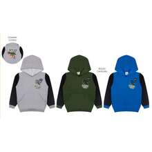Boys' Youth Jacket - Boy's Winter Hooded Sweatshirt - 軍綠色 - 查看 2