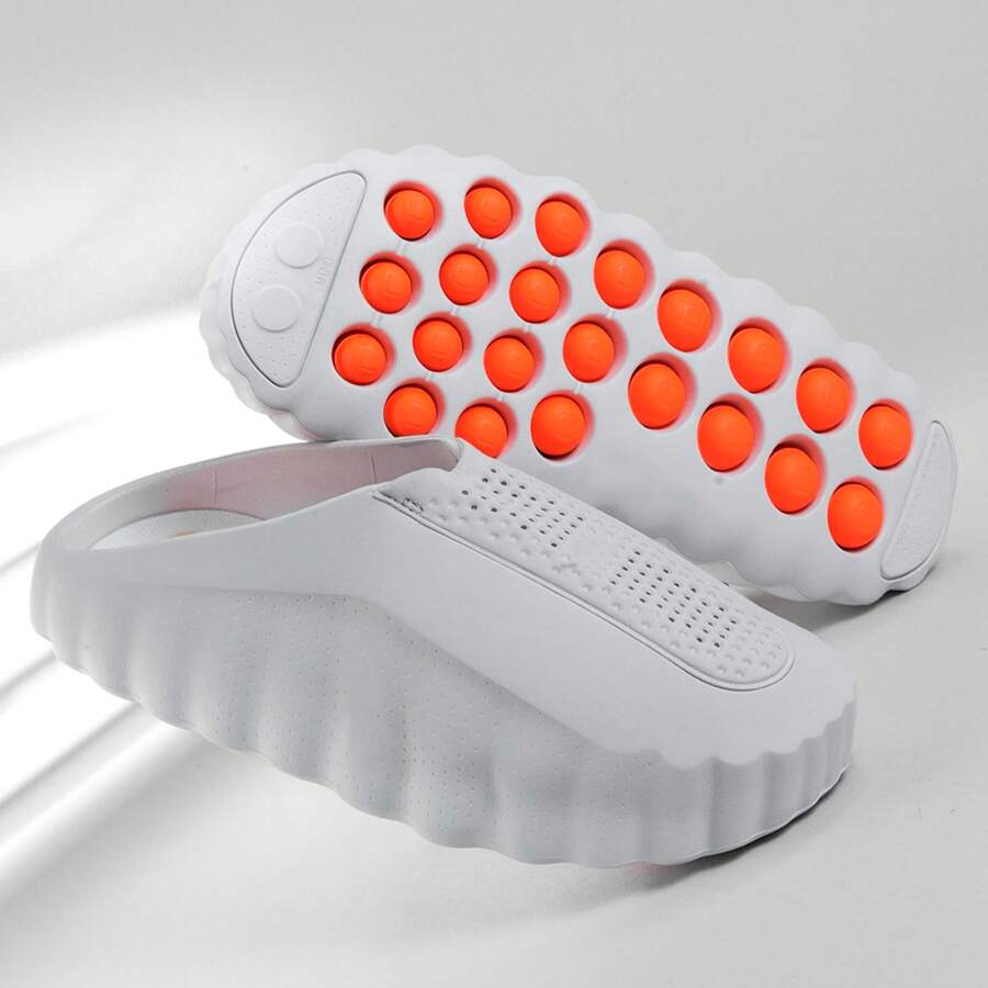 Mind 001 Cloud Unisex Slide Sandal - Comfortable, Non-Slip, Very Lightweight, Soft - Tâm trí Xám/Cam - Xem 1
