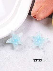 10/20/50/100个树脂海星海洋系列耳环、钥匙扣、手机挂绳、DIY饰品配件 - 大號海星 - 查看 22