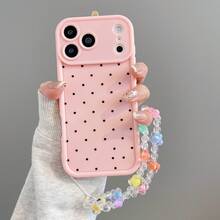 Colorful Polka Dot Phone Case, Compatible With IPhone 17/16/15 PRO MAX/15 PLUS/15 PRO/15/14 PRO MAX/14 PLUS/14 PRO/14/13 PRO MAX/13 PRO/13/12 PRO MAX/12 PRO/12 PRO MAX/11 PRO/11/XS MAX/XR/XS/7/8 PLUS, Transparent Shockproof Protective Cover, Compatible With Samsung Galaxy A14 A34 A54 A15 A25 A35 A55 S23 S23Plus S23ultra S23fe S24 S24plus S24ultra S24fe S25 S25plus S25ultra, Compatible With Redmi Note 13/14 Promax - Pink - View 1