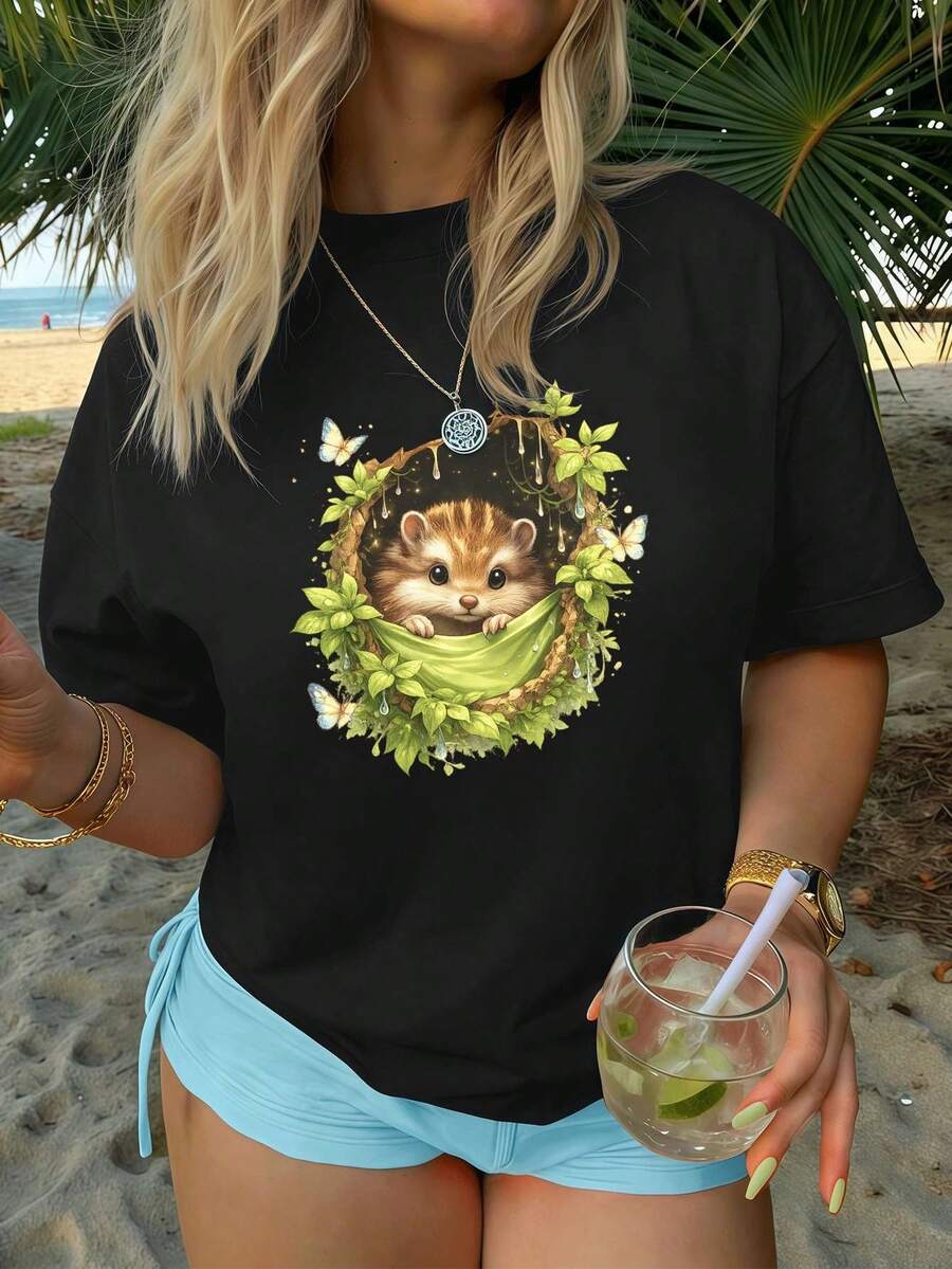 Women T-Shirts - Black - View 1