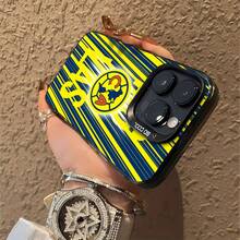 Logotipo amarillo y azul del Club América de fútbol.funda de teléfono Fundas compatibles con ,Apple,VIVO,OPPO,,, y Honor.Fabricadas en silicona TPU,ofrecen protección contra golpes y caídas. - Negro - Ver 6