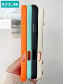 1 pieza Funda de teléfono de TPU suave de color negro mate sólido Koolife, con gran recorte para cámara, diseño antiamarillento y a prueba de golpes, clásico y de moda para hombres y mujeres, compatible con iPhone 17/17 Pro/17 Pro Max - Negro - Ver 8