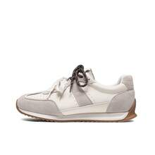 Fashion Sneakers For Women, Casual Lace-Up Non-Slip Comfort Walking Shoes - 灰色 - 查看 3