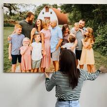 1 pieza Póster de lienzo grande personalizado, póster enmarcado o sin enmarcar, foto impresa en lienzo como regalo creativo, decoración de pared, arte de lienzo, impresión en lienzo, póster de lienzo, decoración de pared de lienzo, impresión de póster, la mejor opción para registrar momentos memorables. Regalo perfecto para novia/novio, familia, hijo, hija, estudiante, mascota, hogar, cumpleaños, boda, aniversario, sala de estar, dormitorio y oficina. - Blanco - Ver 8