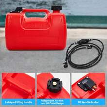 Juego de Tanques de Combustible Marino de Alta Resistencia – Latas de Gasolina Portátiles para Motores Fuera de Borda de 14.5 Galones/24L/12L con Tapa de Ventilación a Prueba de Fugas y Manguera de 3 Metros – Almacenamiento de Combustible Duradero para Barcos de Pesca, Yates, Barcos de Cubierta, Motores Fuera de Borda – Compatible con mangueras de 6 a 11 mm - A - Ver 4