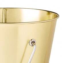 6-Pack Gold Tin Bucket With Handle, 4.6 Quart Capacity - 1 - View 6