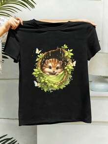 Women T-Shirts - Black - View 2