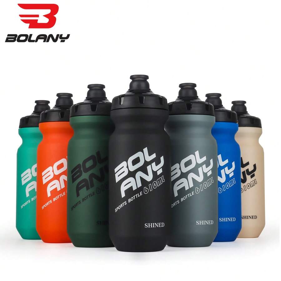 BOALNY BOLANY 610ML 运动水壶 橡胶漆塑料自行车水壶 便携式挤压饮水户外水壶 骑行用品 - 彩色 - 查看 1