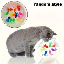 21/14 Floating Plastic Goldfish Toys, Suitable For Indoor And Outdoor Water Games, Summer And Winter Party Decorations And Supplies - Party Supplies - Fish-Catching Toys, Christmas, Thanksgiving, New Year Party Gifts, Bright And Colorful With A Comfortable Touch, Small Fish Length 5cm, A Total Of 7 Colors (Colors Are Random) - 21Pcs - View 8