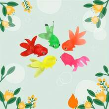 21/14 Floating Plastic Goldfish Toys, Suitable For Indoor And Outdoor Water Games, Summer And Winter Party Decorations And Supplies - Party Supplies - Fish-Catching Toys, Christmas, Thanksgiving, New Year Party Gifts, Bright And Colorful With A Comfortable Touch, Small Fish Length 5cm, A Total Of 7 Colors (Colors Are Random) - 21Pcs - View 10