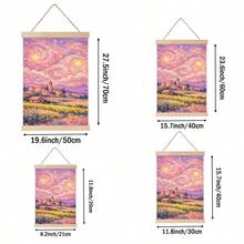1 Stück Rosa Sternenhimmel Kunstwerk, Pastell Sonnenuntergang Ölgemälde Leinwanddruck | Moderne impressionistische Kunst Dekoration geeignet für Mädchenzimmer, Wohnheim, Wohnzimmer oder Büro, impressionistisches Landschaftsposter, Geschenk für Kunstliebhaber, gerahmt oder ungerahmt - Muster 2 - Übersicht 8