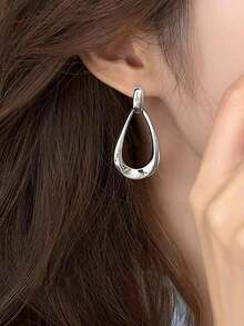 1 Pair Of Elegant Geometric Design Hanging Earrings, Suitable For Parties, Daily Wear, And Vacation Fashion And Atmosphere - 金色的 - 查看 5