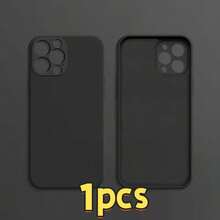Ốp điện thoại chống sốc màu đen 1 mảnh, tương thích với điện thoại Apple, bao gồm X/XS/XS Max/11 Pro/11/11 Pro Max/12 Mini/12/12 Pro/12 Pro Max và các mẫu tương tự. Ốp điện thoại chống sốc trong suốt bốn góc, ốp điện thoại, ốp chống sốc, ốp chống trầy xước, ốp điện thoại tối giản, ốp điện thoại màu trơn, ốp điện thoại trong suốt, ốp điện thoại chống sốc TPU. - màu đen - Xem 1