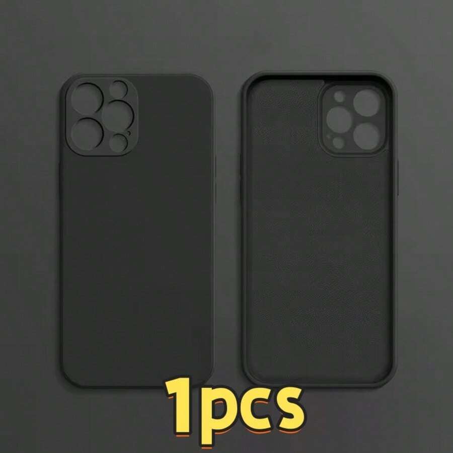 Ốp điện thoại chống sốc màu đen 1 mảnh, tương thích với điện thoại Apple, bao gồm X/XS/XS Max/11 Pro/11/11 Pro Max/12 Mini/12/12 Pro/12 Pro Max và các mẫu tương tự. Ốp điện thoại chống sốc trong suốt bốn góc, ốp điện thoại, ốp chống sốc, ốp chống trầy xước, ốp điện thoại tối giản, ốp điện thoại màu trơn, ốp điện thoại trong suốt, ốp điện thoại chống sốc TPU. - màu đen - Xem 1