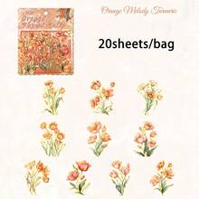 30 miếng/gói Hình dán cành cây và hoa cổ điển dùng cho sổ lưu niệm, album ảnh tự làm, văn phòng phẩm sáng tạo, đồ dùng thủ công, phụ kiện sổ lưu niệm. - Một cỡ - Xem 15