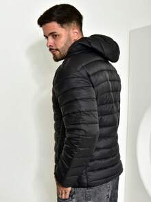 Men's Puffer Jacket Men's Coat Black - Black - View 6
