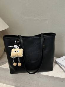 Retro Fashion Large Capacity Handbag, New Design Versatile Commuter Shoulder Tote Bag For Women - Black - View 10