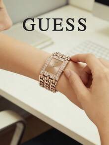 GUESS 女士金色不锈钢表带石英表 W1275L3 - 金色 - 查看 4