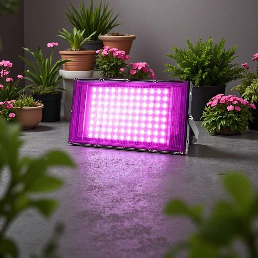 Bộ đèn chiếu sáng 96 LED hỗ trợ tăng trưởng cây trồng, có giao diện USB, giúp cây phát triển và ra hoa, thích hợp cho gieo hạt, cây mọng nước, cây cảnh trong nhà, chiếu sáng bổ sung cho cây trồng tại gia. - hồng - Xem 1