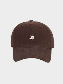 1pc Embroidered Small Letter B Soft Top Baseball Cap, Unisex Casual Versatile Outdoor Snapback Hat, Spring New Arrival - A - View 9