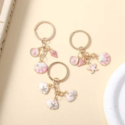 Móc khóa hình sao biển pha lê màu hồng phong cách Bohemian mùa hè dễ thương, phụ kiện túi xách, mặt dây chuyền, đồ trang trí túi xách, phụ kiện hàng ngày ngọt ngào bằng men sứ phong cách biển cả dành cho bé gái, quà tặng nhỏ cho tiệc bãi biển, quà sinh nhật, vật trang trí bộ sưu tập, trang trí túi xách, quà tặng ngày lễ, đồ trang trí tiệc.
