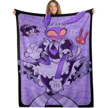 TADC Frog Jax Flannel Throw Blanket, The A-Amazing D-Digital Circus Cartoon Art Design, Soft Cozy Reversible Plush For Couch, Unique Pop Culture Gift For Fans,  Wall Home Decor For Bedroom Living Room - 多色14 - 查看 1