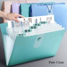 1pc 5-Slot Transparent File Folder, Student Test Paper Storage Bag, A4 Multi-Layer Document Organizer - Multi-layer Folder - View 9