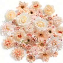 Serie de flores colgantes artificiales, accesorios creativos de fotografía, decoración romántica de boda con flores artificiales de 3-10cm de tamaño aleatorio en unicolor. Materiales y accesorios de decoración adecuados para lugares de boda, propuestas, sorpresas, cortinas del hogar diario y decoración de jardín. - Multicolor - Ver 11