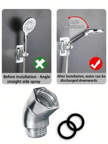 1pc Bathtub Shower Head Handheld Sprayer With 135 Degree Swivel, Adjustable Angle Connector To Change The Straight Handheld Shower Head - Angle - View 5