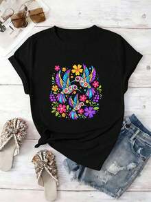 Women T-Shirts - Black - View 2