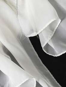 1pc Women's Minimalist Classic Lightweight Ombre Chiffon Scarf, Skin-Friendly And Comfortable, Sun-Protective Shawl, Suitable For Daily Wear, Can Be Used As Headband, Hair Tie, Ideal Choice To Enhance Your Overall Look.,Travel Essential,Holiday - Black and White - View 6