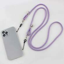 1pc Adjustable Phone Lanyard Strap, Crossbody/Halter, Durable For Men And Women, Includes Clip - Multicolor - View 10