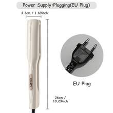 Máy duỗi và uốn tóc 2 trong 1, bàn là gốm dùng để duỗi tóc, tạo kiểu tóc mái và uốn xoăn, không gây hư tổn cho tóc. - trắng - Xem 13