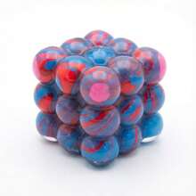 5cm Nee Doh Flow Pattern Cube Malt Syrup Ultra-Thin Squishy - Cube Stress Relief Toy, Sticky Slow-Rebound Pressure Reducing Gadget, Creative Desk Soothing Gift - Festival Gift, Creative Surprise, Perfect Present - Multicolor - View 15