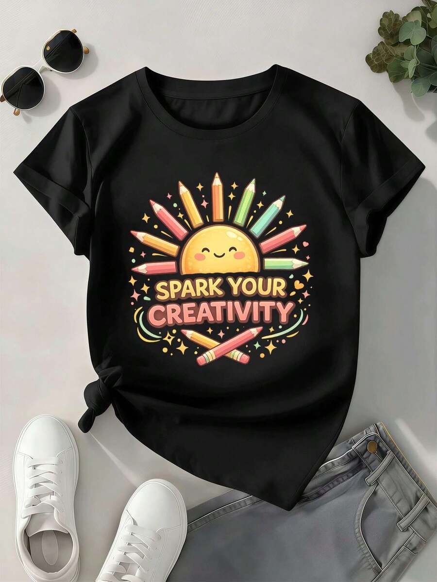 Women T-Shirts - Black - View 1
