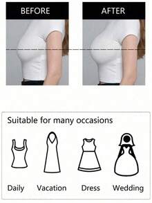 Plus Size Women Backless Adhesive Bra, Strong Support Invisible Strapless Bra For Curvy Figures, Reusable Silicone Bra For Daily Wear, C-G Cup Lift Bra For Summer Beach Vacation Swimwear, Halter Neck Tops And Backless Dresses, Wedding - Multicolor - View 10