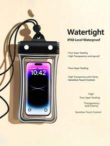3pcs Waterproof Phone Pouch With Lanyard - Touch Friendly Floating Waterproof Bag, Universal Phone Protective Case For Beach, Swimming Pool, Swimming, Snorkeling And Water Sports - A - View 7