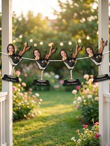 7/14/21Pcs Custom Martini Girl Caricature Birthday Banner, Photo & Text Customizable Bunting Flags, Funny Female Leg-Up Pose Design, Perfect Gift For Best Friends Sisters Coworkers, Milestone Birthday Bachelorette Party Bridal Shower Celebrations - Multicolor 5 - View 8