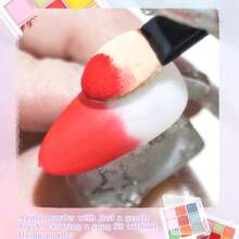 9-Grid Solid Gradient Nail Powder Box Set, Girly Style Aurora Mirror Effect Glitter Nail Art - Multicolor - View 5