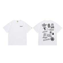 BAPE Men's Multi-Logo Chest & Back Print Tee – White - White - View 2