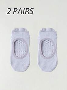 1/2/4 Pairs Foot Mesh Breathable Non-Slip Socks, Yoga Pilates Ankle Socks, Pure Cotton Sports Boat Socks For Women - Multicolor - View 25
